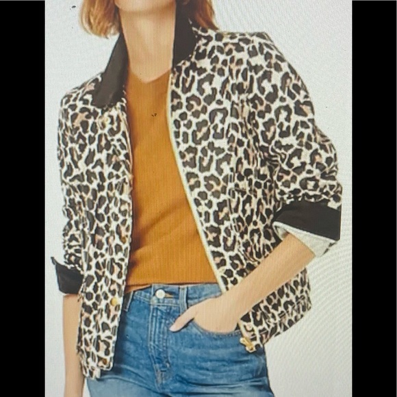 NEW - J.Crew Barn Jacket in Leopard Print - Picture 1 of 14